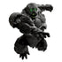 Transformers Optimus Primal Beast figure by Blokees features black and gray textured armor, vivid green eyes and mouth details, and a muscular gorilla form lunging forward.