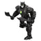 Transformers Optimus Primal figure by Blokees features black textured armor, silver face details, glowing green eyes and chest emblem, and twin curved blades in an action pose.