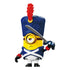 Blokees Minions N-Disguise toy figure dressed as a royal guard with tall blue hat, red plume, and sword accessory.