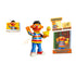 Blokees Sesame Street Ernie toy figure with multiple articulated joints, featuring his classic striped sweater and rubber duckie accessory.