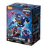 Blokees Transformers Action Edition Soundwave box featuring the blue and silver Decepticon robot in dynamic battle pose with mini cassette partners, product branding, and 327-piece count.