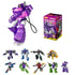 Blokees Transformers Galaxy Version 04 Fractured Space-Time collectible figures set featuring multiple robot designs in purple, blue, red, and green with themed blind box packaging.