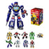 Blokees Transformers Galaxy Version 03 The Autobot Run collectible figures set, showcasing colorful robot characters in blue, yellow, and red with themed blind box packaging.