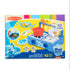 Packaging of Melissa & Doug Blue’s Clues wooden cooking play set showing stove, sink, red pot, utensils, pretend food, and 42-piece count for kids ages 3+.