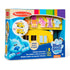 Boxed Melissa & Doug Blue’s Clues & You! wooden pull-back school bus set featuring Blue and friends, designed for imaginative transport play and preschool learning fun with nine wooden pieces.