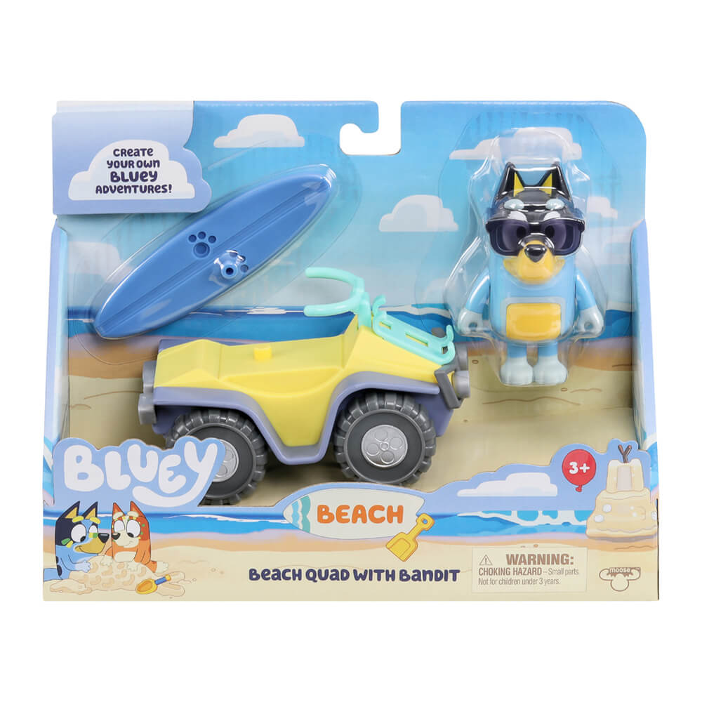 Bluey Beach Quad with Bandit Vehicle and Figure Set
