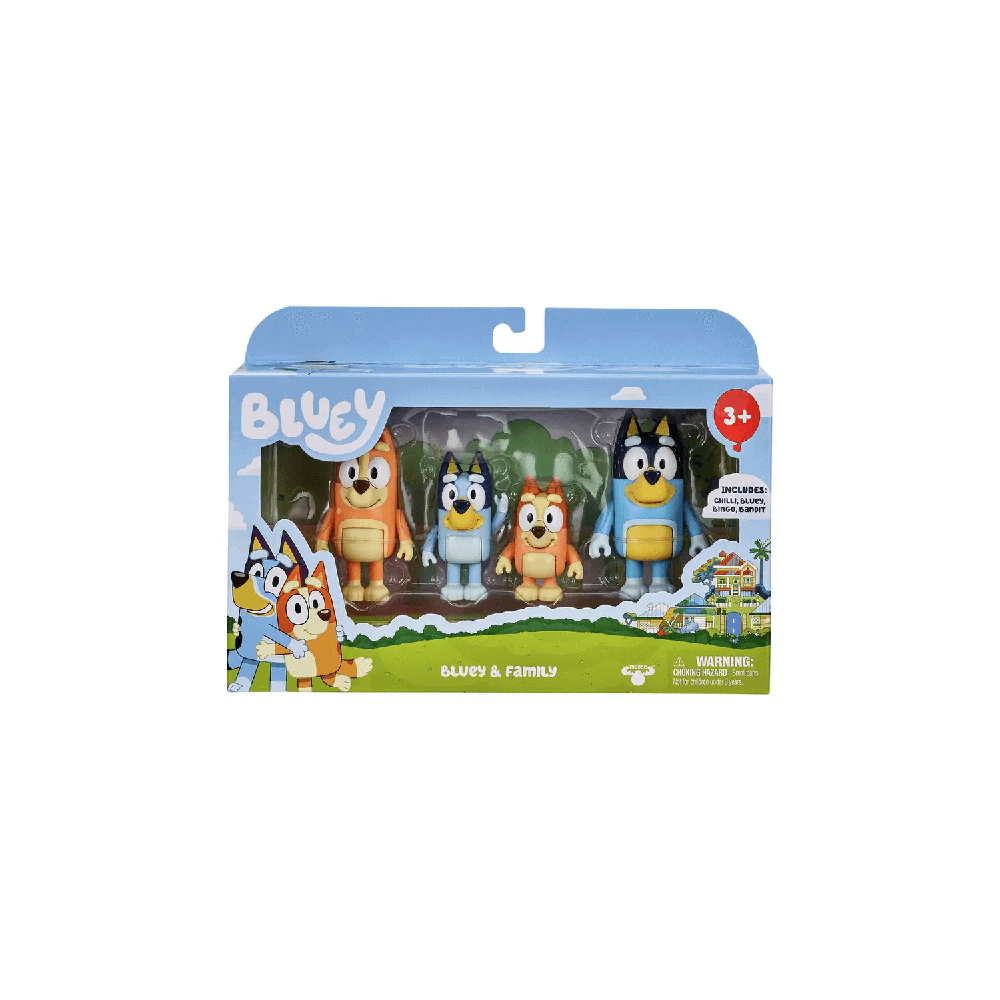 Bluey Series 9 Bluey and Family Figure 4-Pack