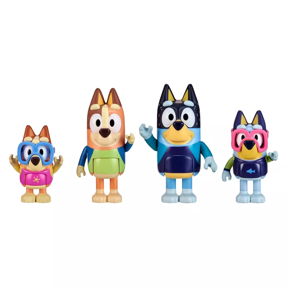 Bluey Series 9 Family Beach Day Figure 4-Pack