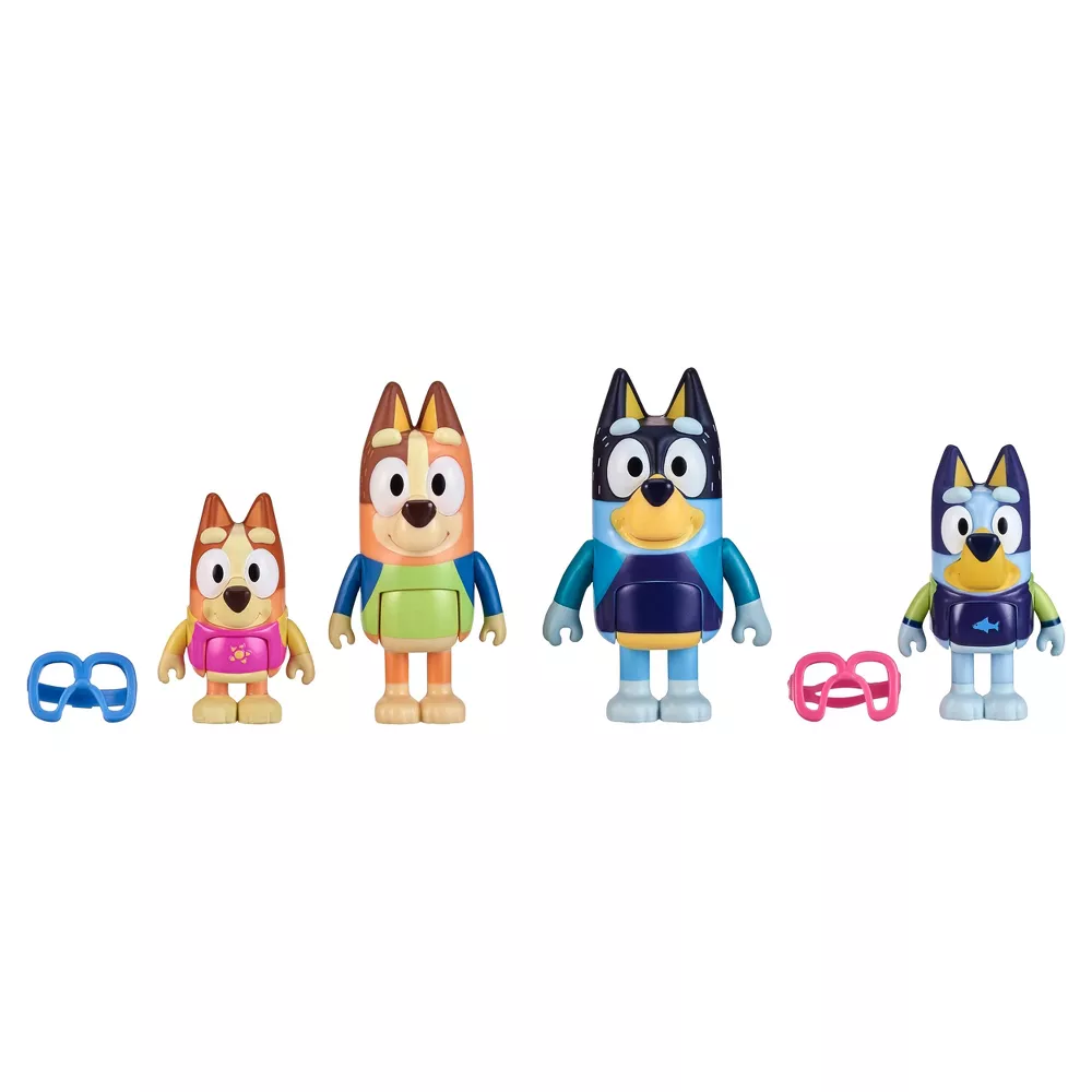 Main image of Bluey Series 9 Family Beach Day Figure 4-Pack