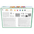 Back of BRIO Paint Train box with detailed contents, safety warnings, barcode, and images of included paints, brush, and three wooden train cars for customization.