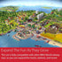 Illustrated town scene highlights BRIO railway world, showing how the Firefighter Set connects with other BRIO tracks, stations, and vehicles for expanded imaginative play.