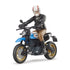 Bruder bworld Scrambler Ducati Desert Sled with Driver