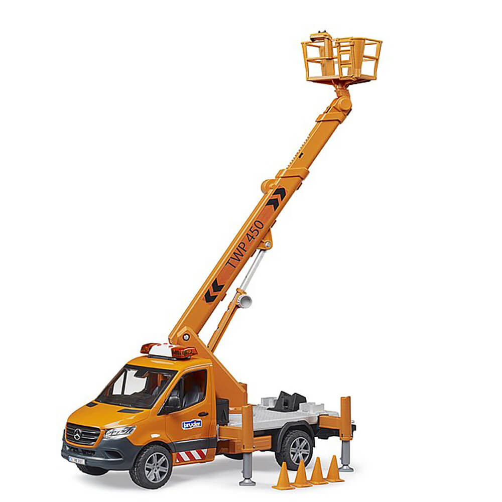 Bruder MB Sprinter with Working Platform, Light and Sound 1:16 Scale Vehicle