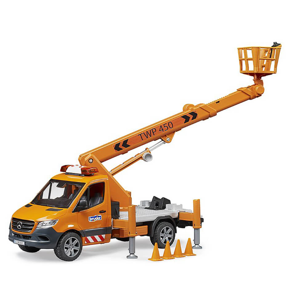 Bruder MB Sprinter with Working Platform, Light and Sound 1:16 Scale Vehicle
