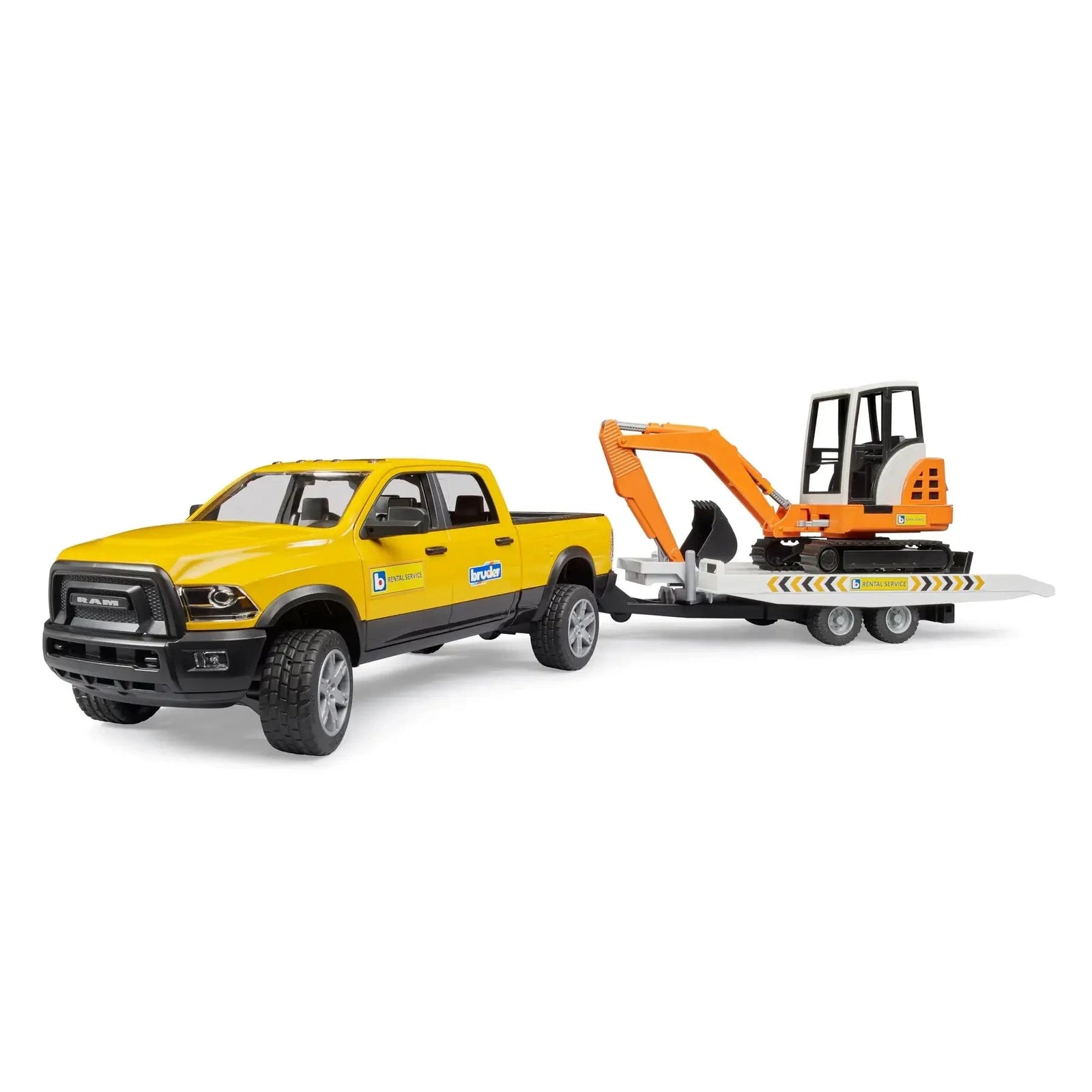 Bruder Pro Series RAM Rental Service with Mini Excavator 1:16 Scale Vehicle