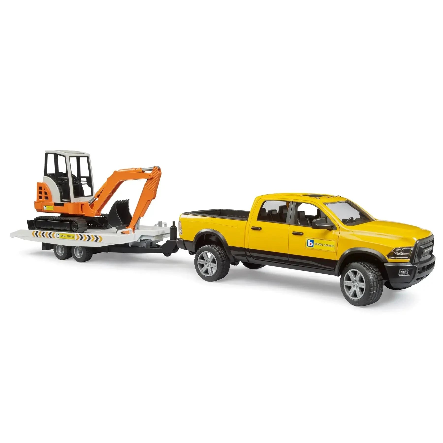 Bruder Pro Series RAM Rental Service with Mini Excavator 1:16 Scale Vehicle