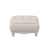 Calico Critters display chair accessory features white molded plastic with cushioned tufted top, carved texture sides, and short curved legs designed for doll seating on white background.