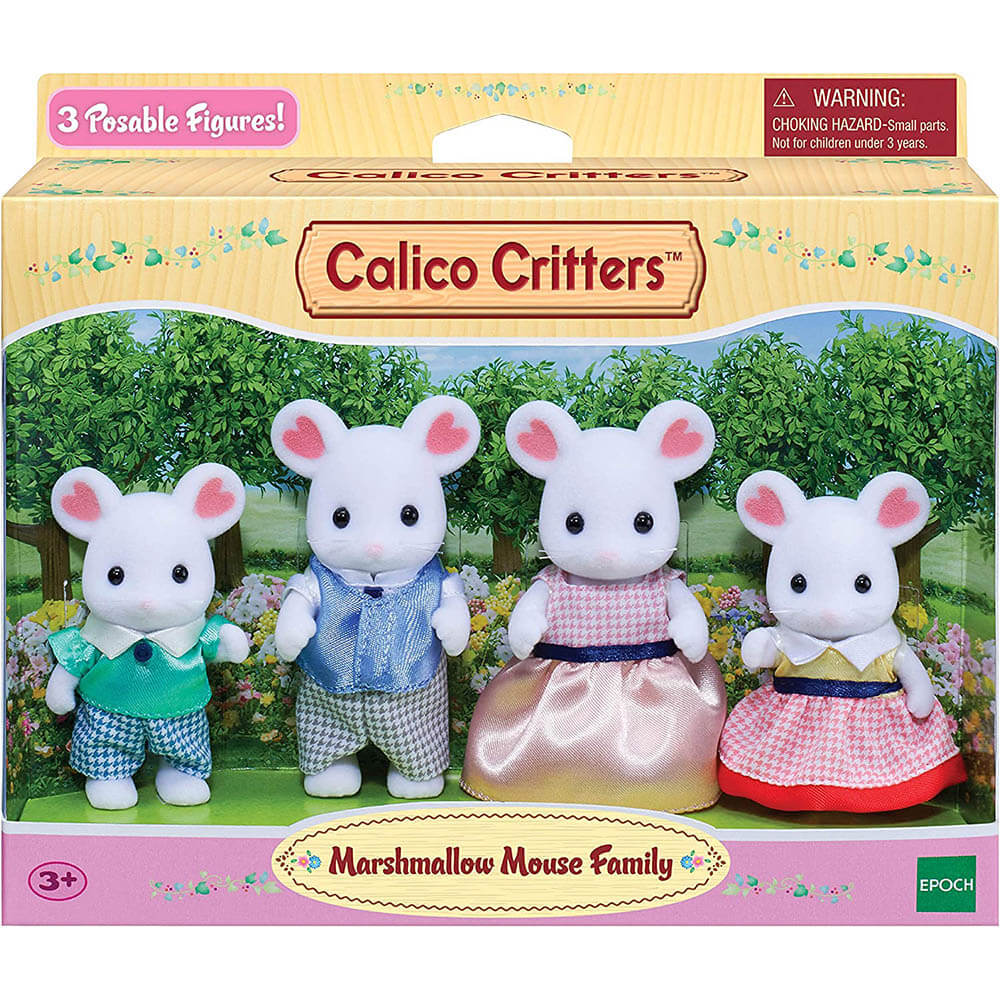 Calico Critters Marshmallow Mouse Family Doll Set Packaging