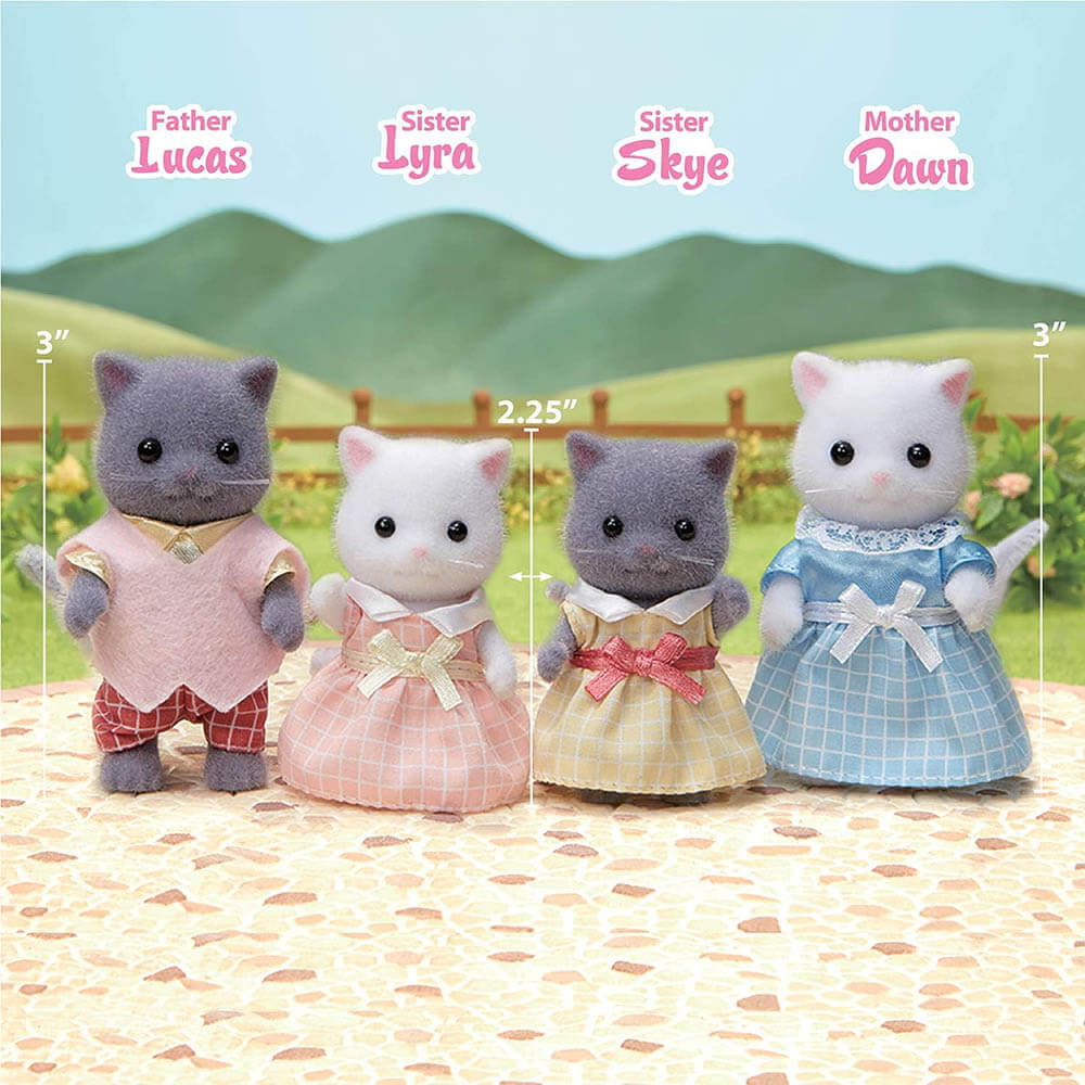 Calico Critters Persian Cat Family Doll Set With Doll Names