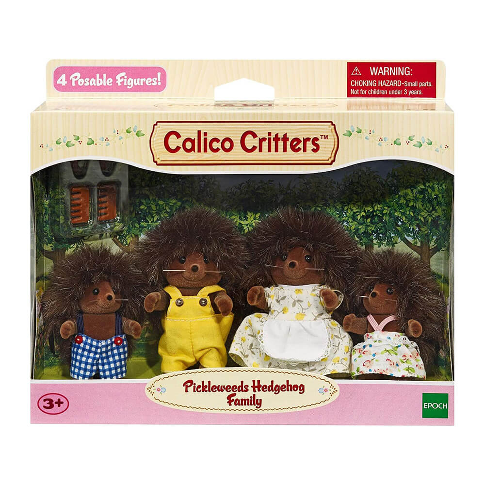 Calico Critters Pickleweeds Hedgehog Family Doll Set Packaging