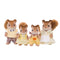 Calico Critters Walnut Squirrel Family
