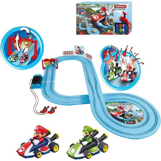 Carrera FIRST Mario Kart Mario vs Luigi 1:50 Scale Slot Car Racing Set ...