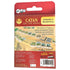 CATAN On the Road package back features red cardboard packaging with a game setup image, product details for 120 cards, age 10+, 3–4 players, and a 15-minute playtime.
