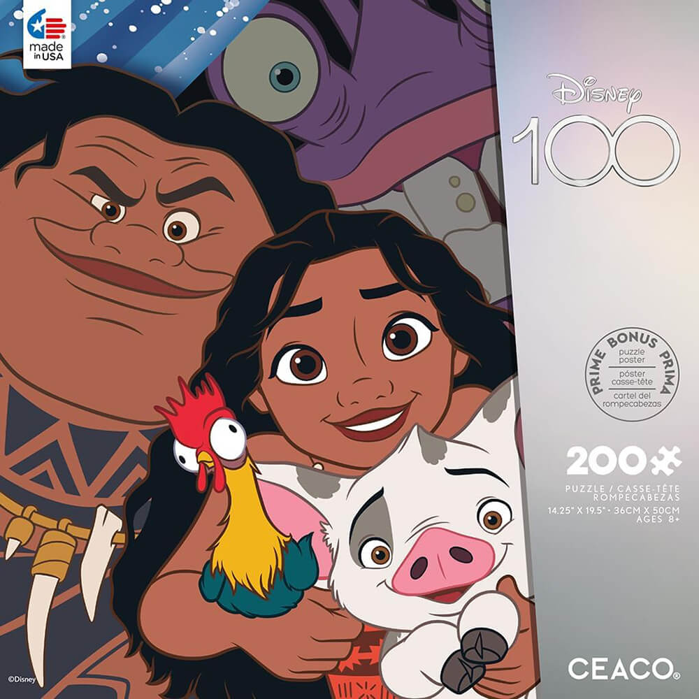 Ceaco Disney 100th Celebration Moana Selfie 200 Piece Jigsaw Puzzle