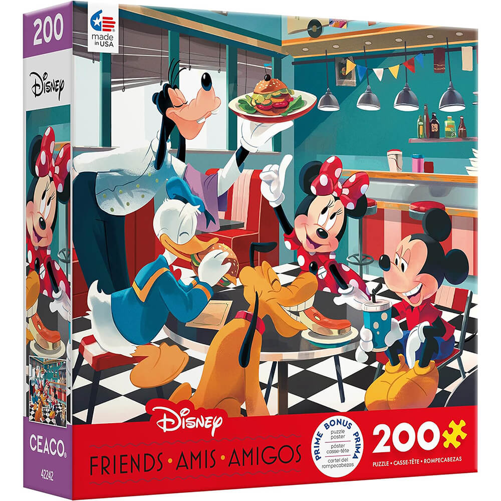Ceaco Disney Mickey and Minnie Holiday Love 200 Piece Jigsaw Puzzle