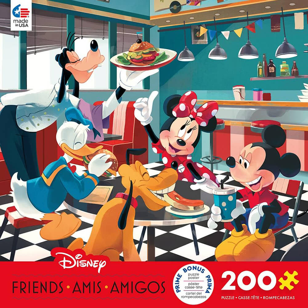 Ceaco Disney Mickey and Minnie Holiday Love 200 Piece Jigsaw Puzzle