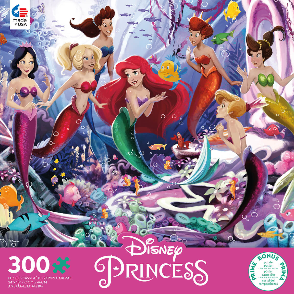 Ceaco Disney Princess Ariel and Her Sisters 300 Piece Jigsaw Puzzle