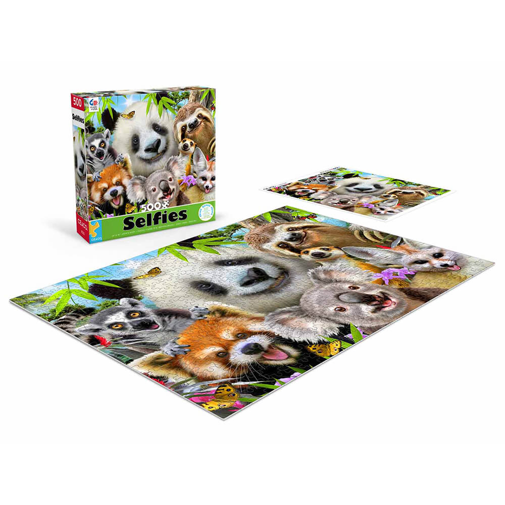 Ceaco Panda and Friends Selfies 500 Piece Jigsaw Puzzle