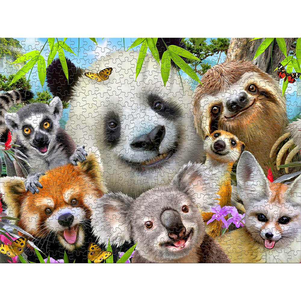Ceaco Panda and Friends Selfies 500 Piece Jigsaw Puzzle