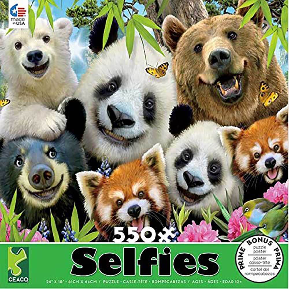 Ceaco Selfies Bear Essentials 550 Piece Jigsaw Puzzle