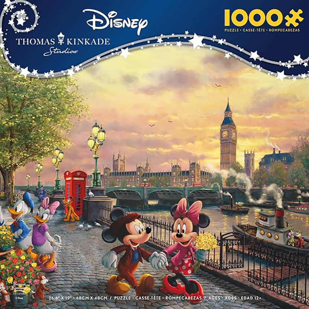 Ceaco Thomas Kinkade Disney's Mickey and Minnie in London 1000 Piece Jigsaw Puzzle