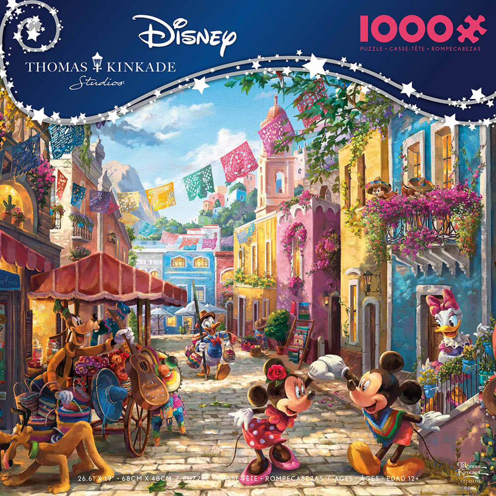 Ceaco Thomas Kinkade Disney's Mickey and Minnie in Mexico 1000 Piece Jigsaw Puzzle
