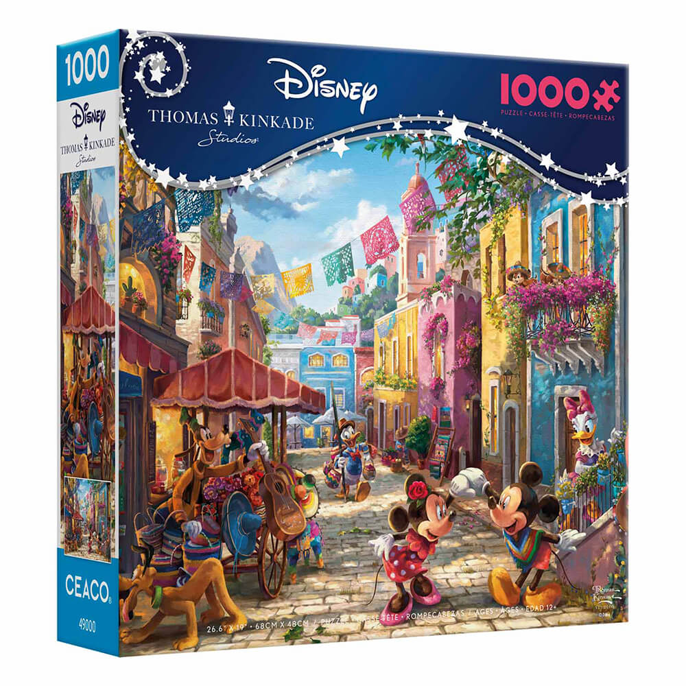 Ceaco Thomas Kinkade Disney's Mickey and Minnie in Mexico 1000 Piece Jigsaw Puzzle
