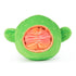 Rear view of Cheeky Chonks Prickly Pants reversible plush, displaying orange plush cheeks inside green cactus exterior with stubby arms.