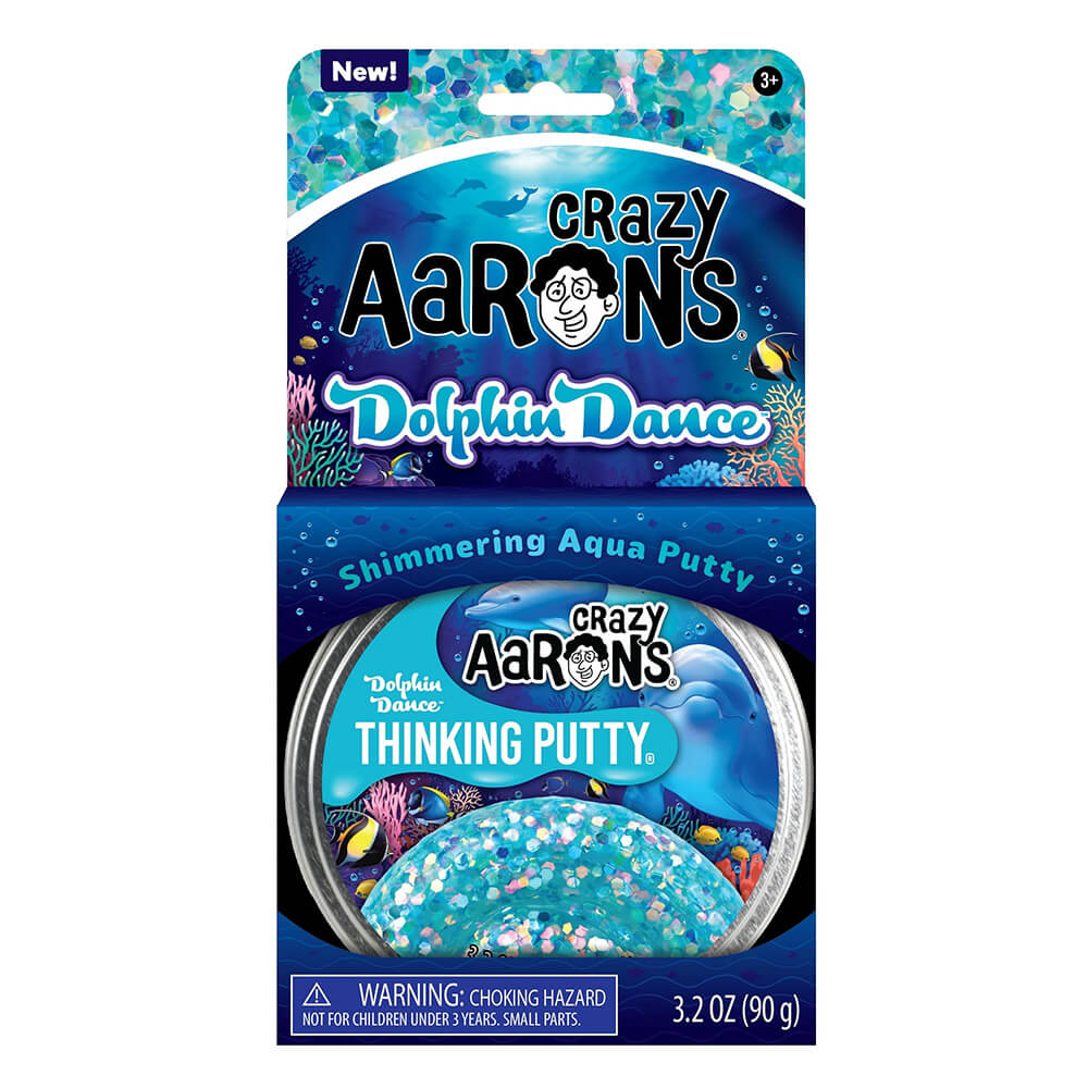 Crazy Aaron's Trendsetters Dolphin Dance Thinking Putty 4" Tin