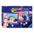 Ravensburger CreArt painting by numbers unicorn kit box shows two colorful designs: a unicorn with rainbow castle scene and two unicorns with golden horns before heart.