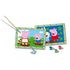 Peppa Pig CreArt Jr painting set showing two framed artwork pieces, paintbrush, and paint pots, designed to help children create colorful numbered paintings.