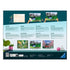Back of Ravensburger CreArt River Cottage paint by numbers kit package showing instructions in multiple languages with preview images of other scenic painting options.