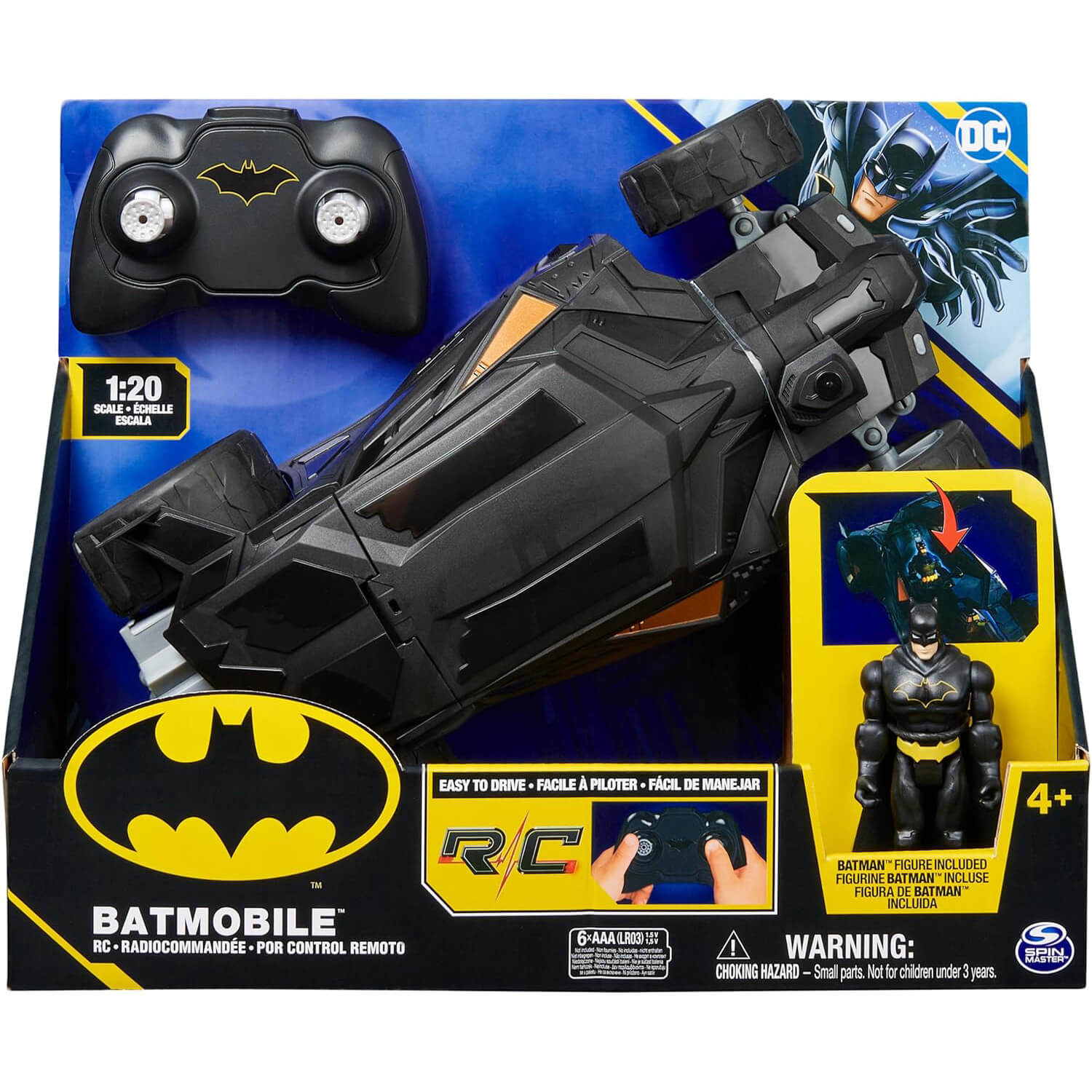 DC Comics Batmobile RC Vehicle packaging
