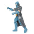 Side view of DC Comics Steampunk Batman 12-inch action figure, highlighting articulated arms, trench coat, and holstered grappling gun accessory.