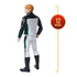 DC Studios Green Lantern 12-inch action figure rear angled view with measurement reference, highlighting white and green suit, black boots, and accurate character detailing.