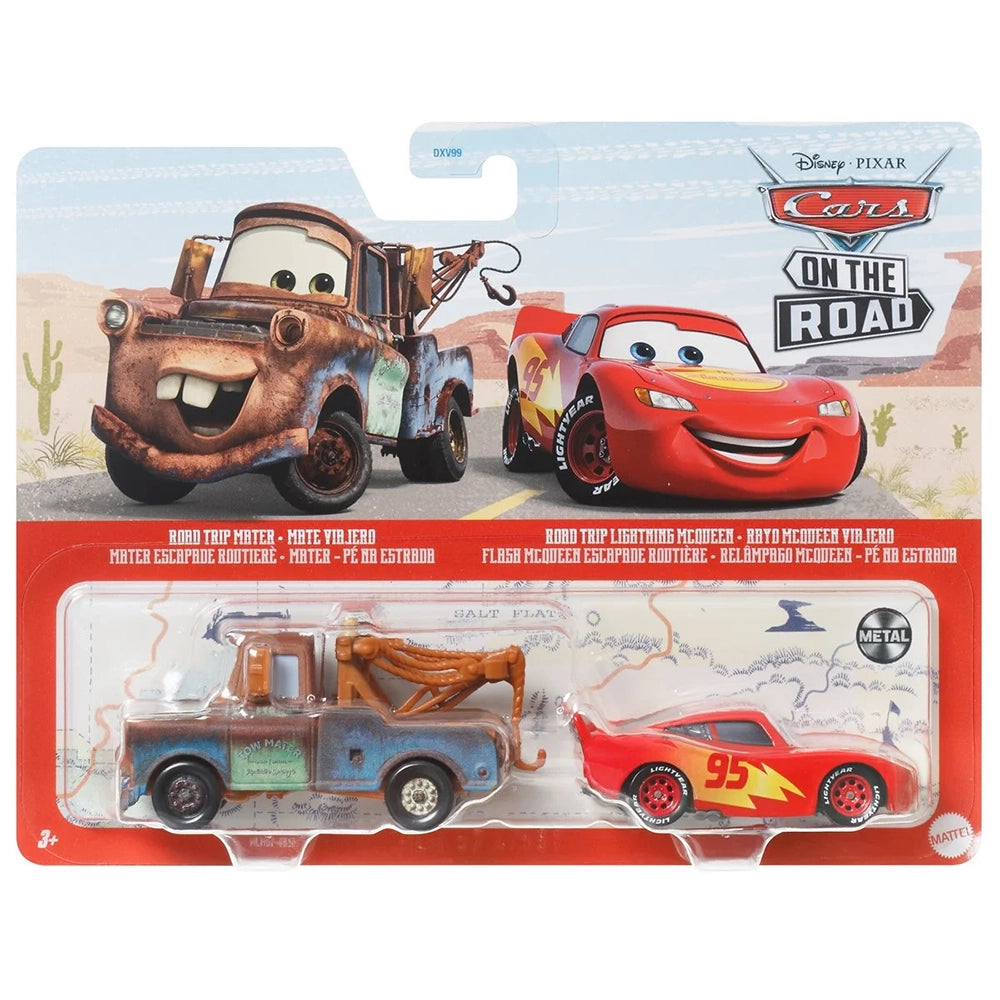 Disney and Pixar Cars Road Trip Mater & Road Trip Lightning McQueen 2-Pack