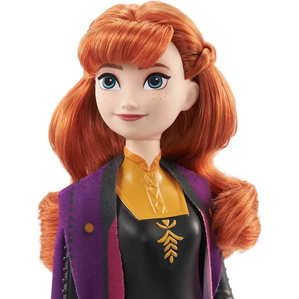 Disney Frozen 2 Anna Fashion Doll close up of Anna's face