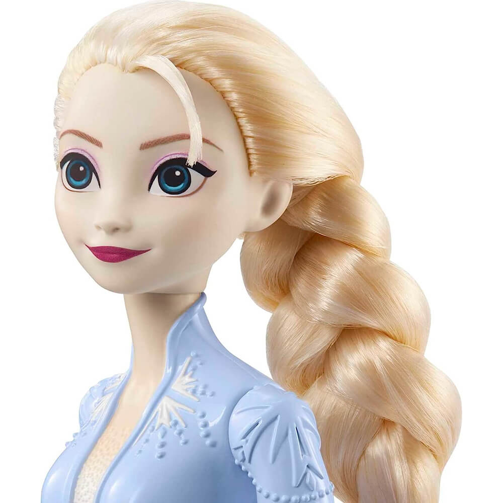 Disney Frozen 2 Elsa Fashion Doll close up on Elsa's face