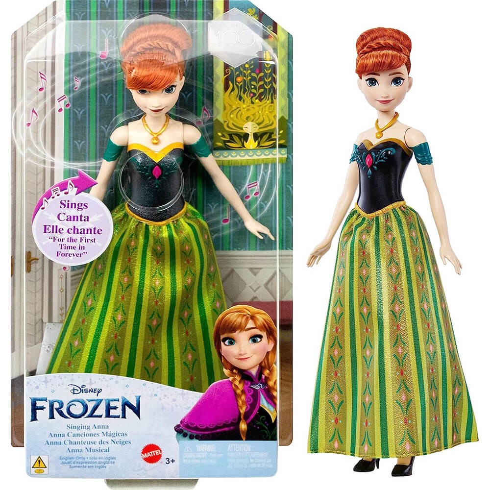 Disney Frozen Singing Anna Doll and packaging