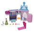 Disney Frozen Storytime Stackers Anna’s Arendelle Castle set includes pink and blue castle playhouse, Anna and Olaf figures, bed, swing, table, and miniature play accessories.